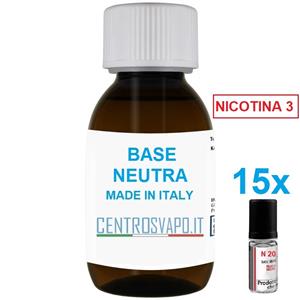 Neutral Base »  »  » Base Neutre 1 litro nicotina 3